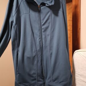 Xersion Women's Full-Zip Hooded Jacket - Teal Blue